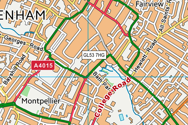 GL53 7HG map - OS VectorMap District (Ordnance Survey)