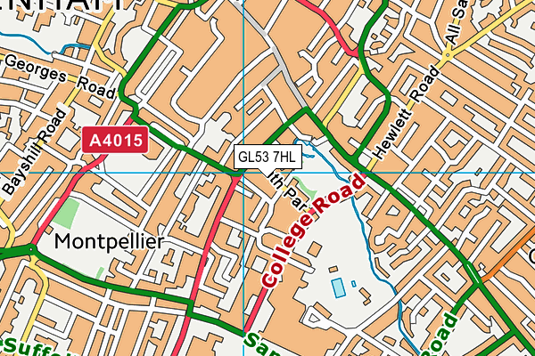 GL53 7HL map - OS VectorMap District (Ordnance Survey)