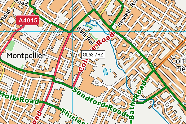 GL53 7HZ map - OS VectorMap District (Ordnance Survey)