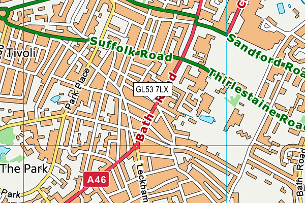 GL53 7LX map - OS VectorMap District (Ordnance Survey)