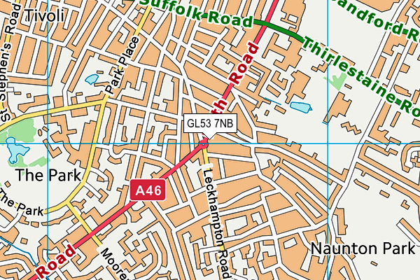 GL53 7NB map - OS VectorMap District (Ordnance Survey)