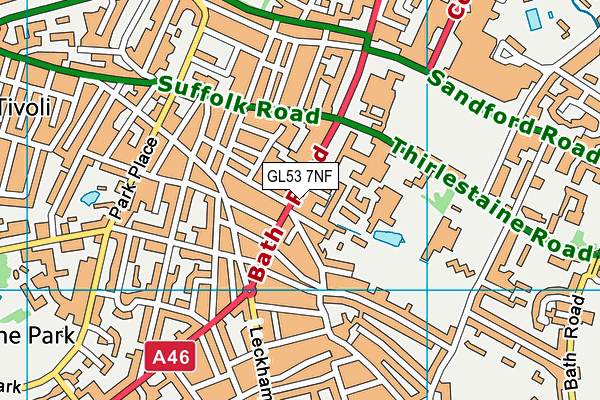 GL53 7NF map - OS VectorMap District (Ordnance Survey)