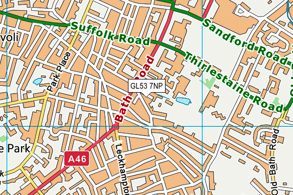 GL53 7NP map - OS VectorMap District (Ordnance Survey)