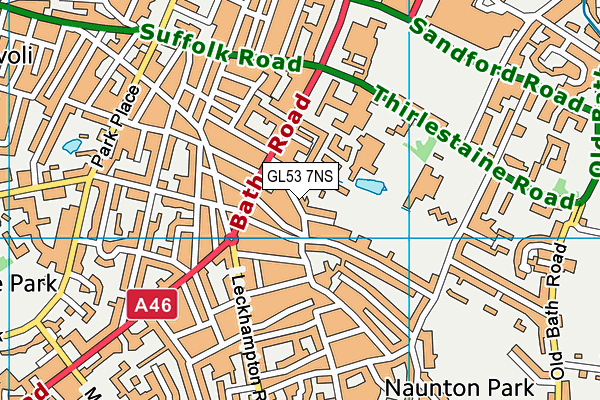 GL53 7NS map - OS VectorMap District (Ordnance Survey)