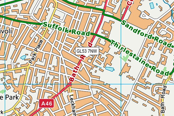 GL53 7NW map - OS VectorMap District (Ordnance Survey)