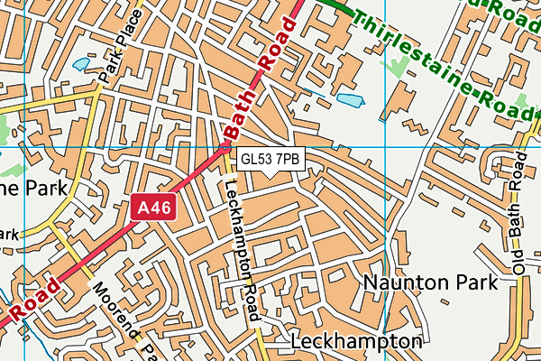 GL53 7PB map - OS VectorMap District (Ordnance Survey)