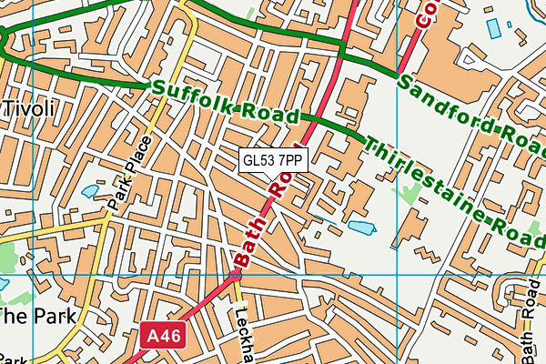 GL53 7PP map - OS VectorMap District (Ordnance Survey)