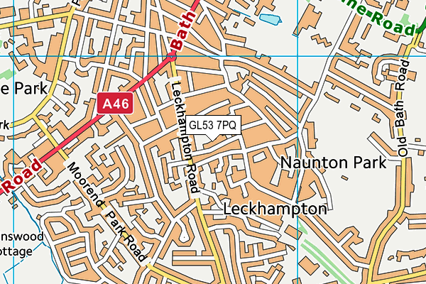 GL53 7PQ map - OS VectorMap District (Ordnance Survey)