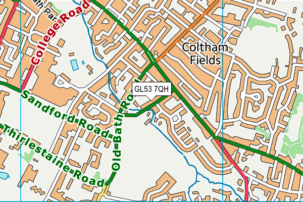 GL53 7QH map - OS VectorMap District (Ordnance Survey)