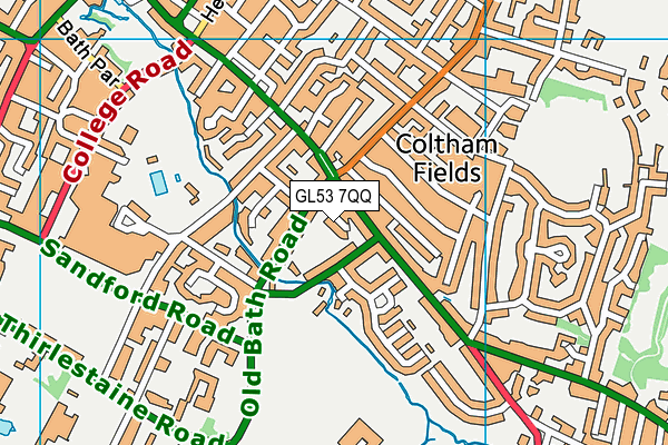 GL53 7QQ map - OS VectorMap District (Ordnance Survey)