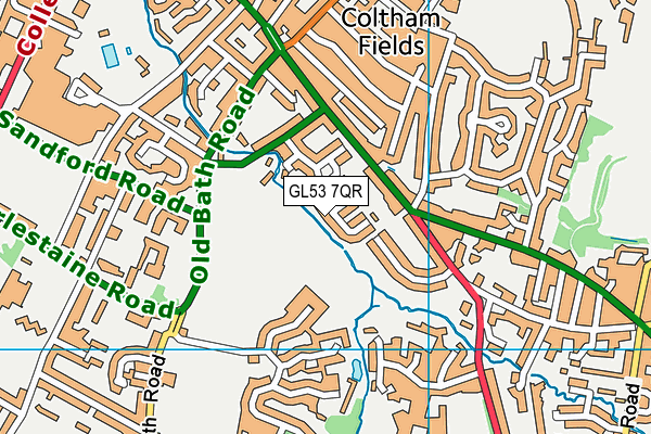 GL53 7QR map - OS VectorMap District (Ordnance Survey)