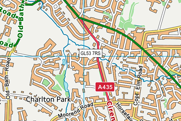 GL53 7RS map - OS VectorMap District (Ordnance Survey)