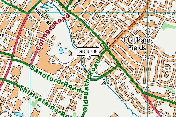 GL53 7SF map - OS VectorMap District (Ordnance Survey)