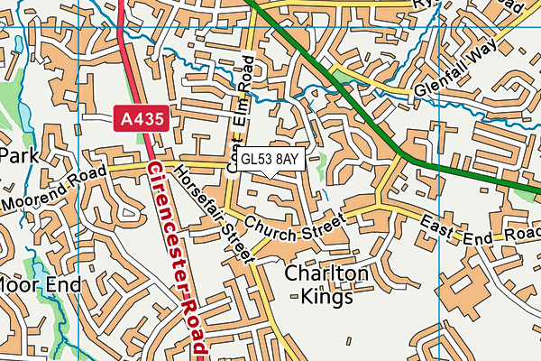 Charlton Kings Infants' School map (GL53 8AY) - OS VectorMap District (Ordnance Survey)