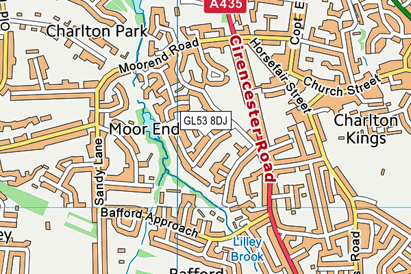 GL53 8DJ map - OS VectorMap District (Ordnance Survey)