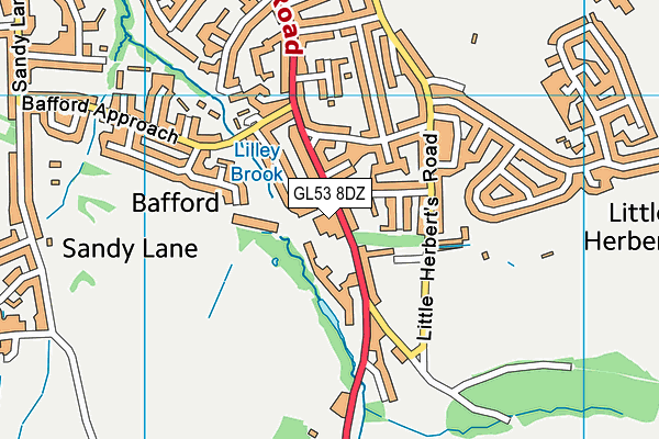 GL53 8DZ map - OS VectorMap District (Ordnance Survey)