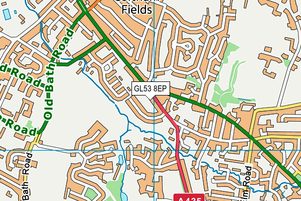 GL53 8EP map - OS VectorMap District (Ordnance Survey)