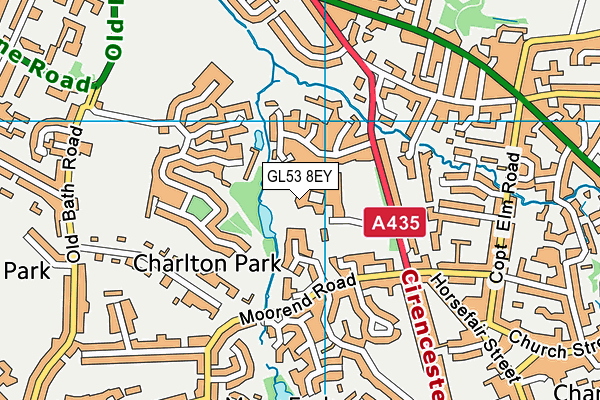 St Edwards School (Cheltenham) map (GL53 8EY) - OS VectorMap District (Ordnance Survey)
