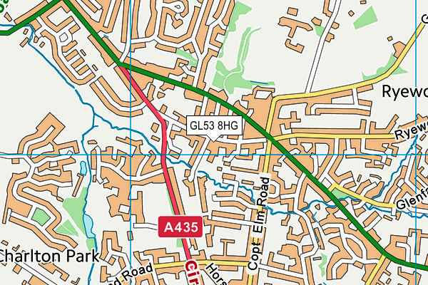 GL53 8HG map - OS VectorMap District (Ordnance Survey)