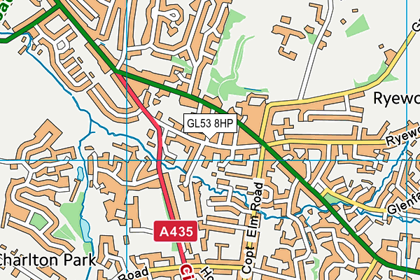 GL53 8HP map - OS VectorMap District (Ordnance Survey)