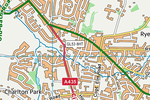 GL53 8HT map - OS VectorMap District (Ordnance Survey)