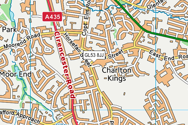 GL53 8JJ map - OS VectorMap District (Ordnance Survey)