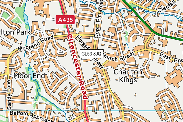 GL53 8JQ map - OS VectorMap District (Ordnance Survey)