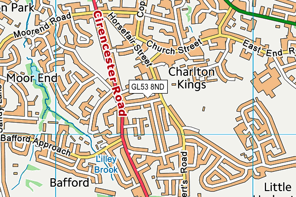 GL53 8ND map - OS VectorMap District (Ordnance Survey)