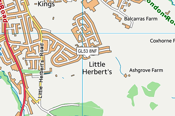 GL53 8NF map - OS VectorMap District (Ordnance Survey)