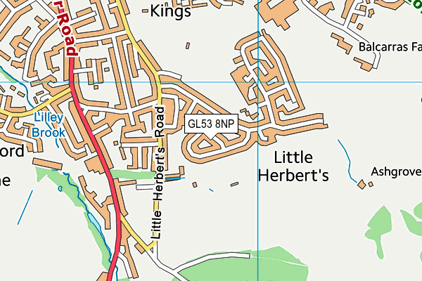 GL53 8NP map - OS VectorMap District (Ordnance Survey)