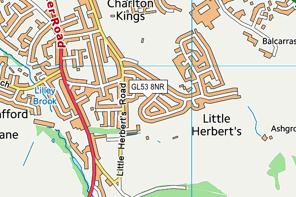 GL53 8NR map - OS VectorMap District (Ordnance Survey)