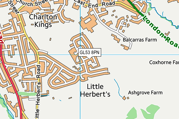 GL53 8PN map - OS VectorMap District (Ordnance Survey)