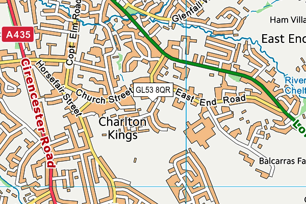 GL53 8QR map - OS VectorMap District (Ordnance Survey)