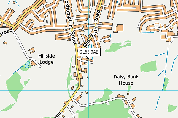 GL53 9AB map - OS VectorMap District (Ordnance Survey)