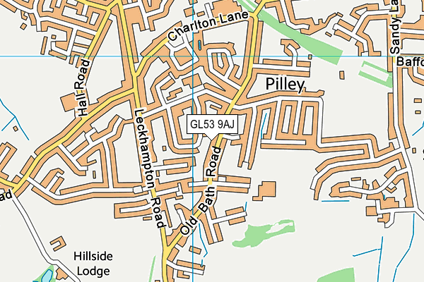 GL53 9AJ map - OS VectorMap District (Ordnance Survey)