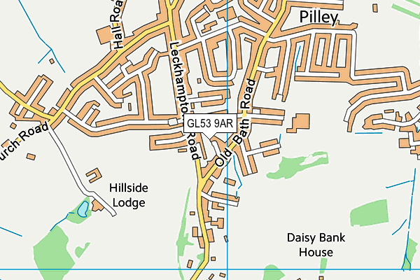 GL53 9AR map - OS VectorMap District (Ordnance Survey)