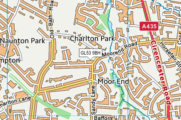 GL53 9BH map - OS VectorMap District (Ordnance Survey)