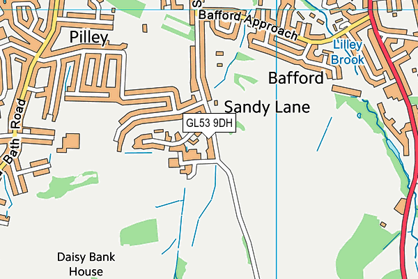 GL53 9DH map - OS VectorMap District (Ordnance Survey)