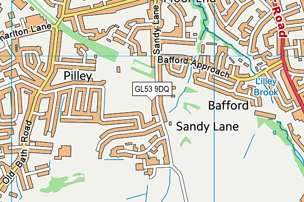 GL53 9DQ map - OS VectorMap District (Ordnance Survey)