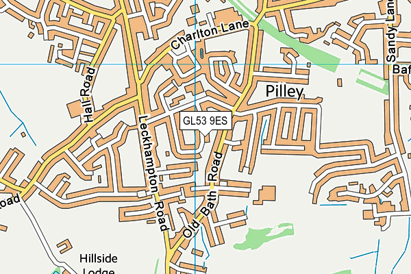 GL53 9ES map - OS VectorMap District (Ordnance Survey)