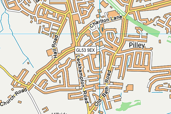 GL53 9EX map - OS VectorMap District (Ordnance Survey)