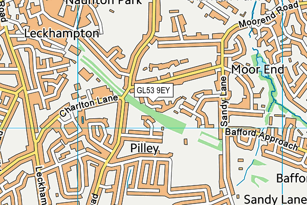 GL53 9EY map - OS VectorMap District (Ordnance Survey)