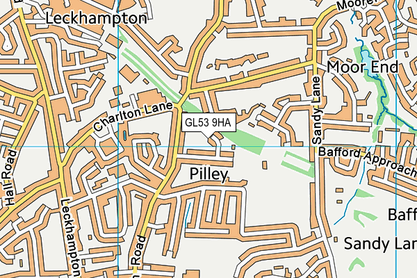 GL53 9HA map - OS VectorMap District (Ordnance Survey)