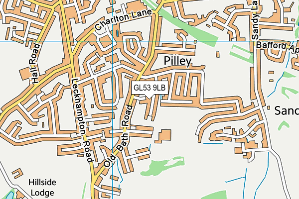 GL53 9LB map - OS VectorMap District (Ordnance Survey)