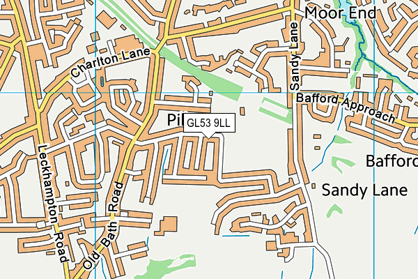 GL53 9LL map - OS VectorMap District (Ordnance Survey)