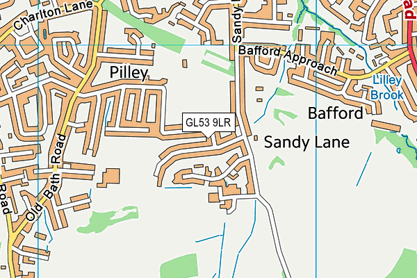 GL53 9LR map - OS VectorMap District (Ordnance Survey)