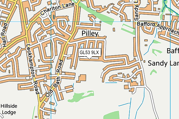 GL53 9LX map - OS VectorMap District (Ordnance Survey)
