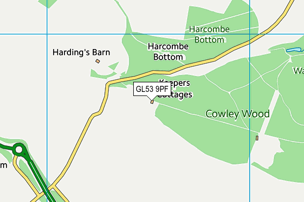 GL53 9PF map - OS VectorMap District (Ordnance Survey)