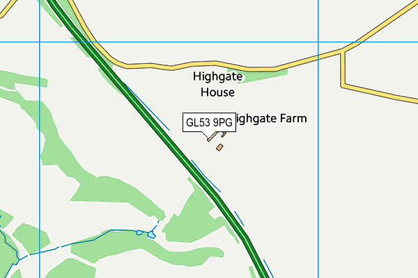 GL53 9PG map - OS VectorMap District (Ordnance Survey)