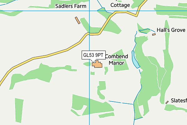 GL53 9PT map - OS VectorMap District (Ordnance Survey)